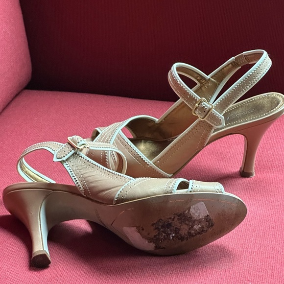 Circa Joan David Beige Strappy Heels - Size 6.5- Pre-owned - Picture 4 of 4